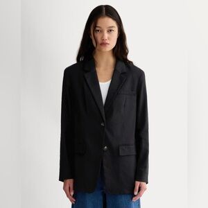 Everlane The Oversized Blazer in Buttersmooth Black